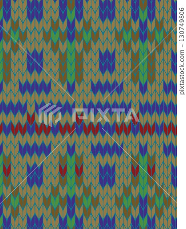 vibrant geometric pattern with colorful chevron motifs and intricate design elements for textile or wallpaper use 130749806