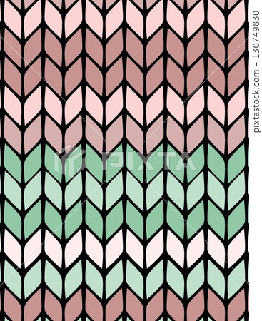 abstract geometric pattern with chevron shapes in pastel colors for wall decor 130749830