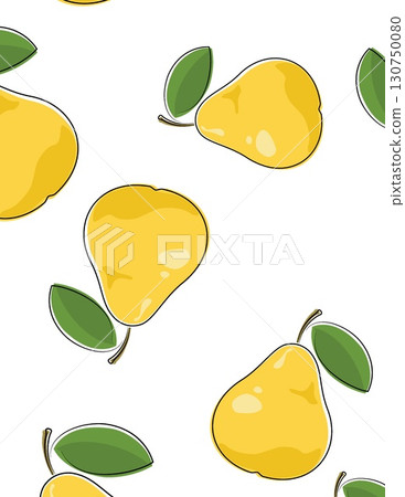 seamless pattern of bright yellow lemons with green leaves on white background seamless pattern of bright yellow lemons with green leaves on white background 130750080
