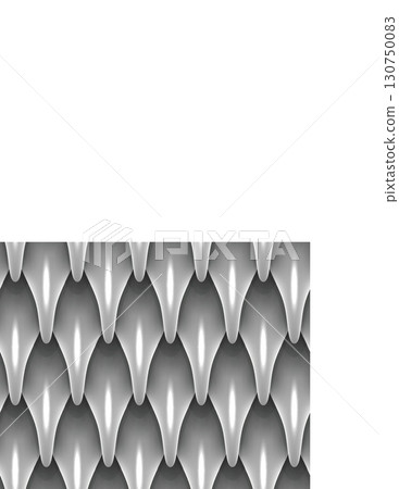 close-up of shark teeth with multiple sharp and pointed jaws for display 130750083
