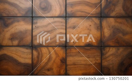 A background texture of pine wood flooring, focusing on the natural designs and warm tones of the tiles 130750201