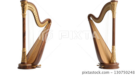 逼真的豎琴 130750248