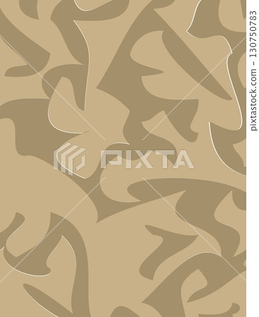 abstract camouflage pattern with organic shapes in neutral earthy tones 130750783