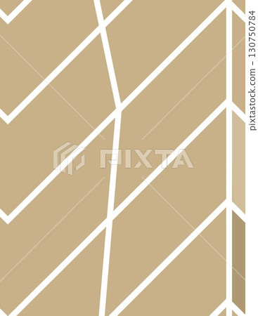 modern geometric beige and white abstract wall pattern with lines and angles 130750784