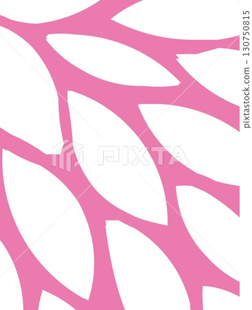 abstract pink branching design with organic leaf-like shapes on white background 130750815