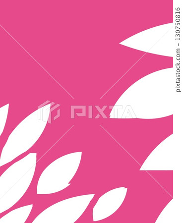 minimalist pink background with white abstract leaf shapes design for modern art minimalist pink background with white abstract leaf shapes design for modern art 130750816