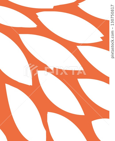 abstract pattern of orange and white organic shapes with flowing curves abstract pattern of orange and white organic shapes with flowing curves 130750817
