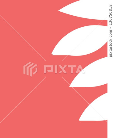modern minimalist white leaf silhouettes on coral pink background for design and decoration modern minimalist white leaf silhouettes on coral pink background for design and decoration 130750818
