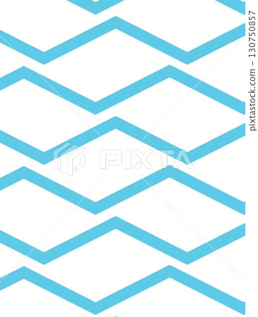 modern geometric pattern of interconnected zigzag lines in light blue shades rendering a sleek visual design 130750857