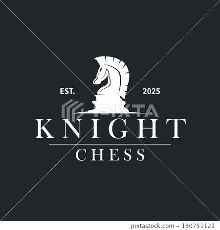 chess logo concept vintage retro game design miniature chess pawn design, silhouette concept symbol icon illustration vector and icon 130751121