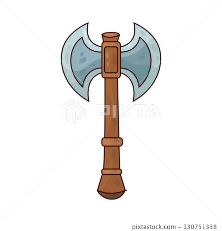 illustration of medieval axe 130751338