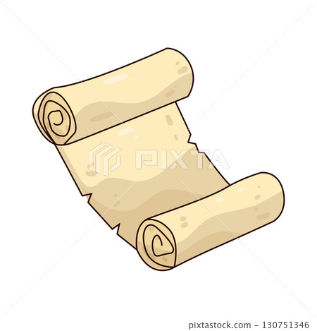 illustration of old scroll illustration of old scroll 130751346