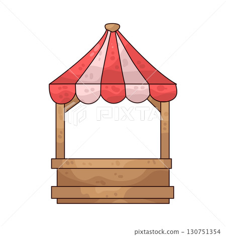 illustration of medieval market stall 130751354