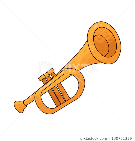illustration of war trumpet illustration of war trumpet 130751359