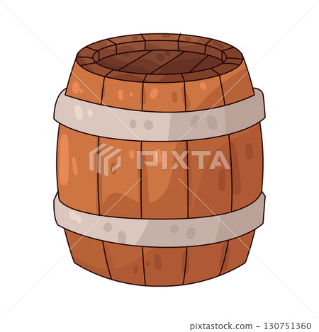illustration of wooden barrel illustration of wooden barrel 130751360