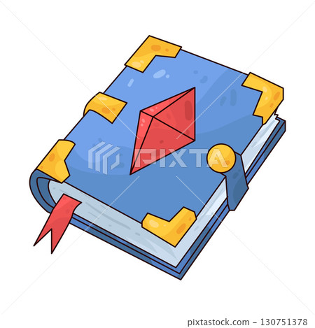 illustration of magic book 130751378