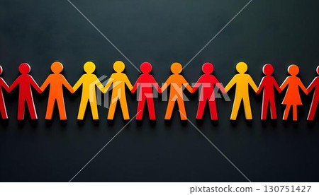 Lively individuals intertwined on a black backdrop, capturing the essence of unity for Juneteenth 130751427