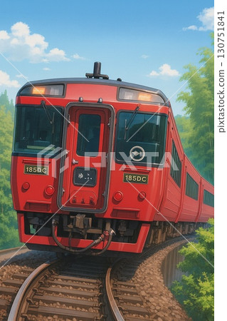 Limited express Yufu running on the Kyudai Main Line 130751841