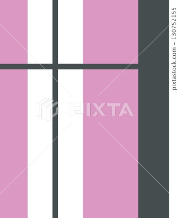 minimalist window design with pink and white panels and gray borders 130752155
