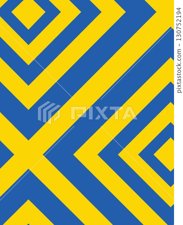 abstract geometric pattern with blue and yellow lines and shapes for modern design 130752194