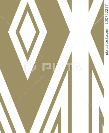 geometric abstract pattern with alternating diamond and angular shapes in beige and white 130752237