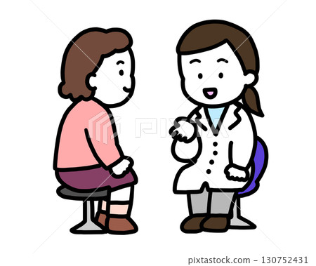 Female doctor interview Female doctor interview 130752431