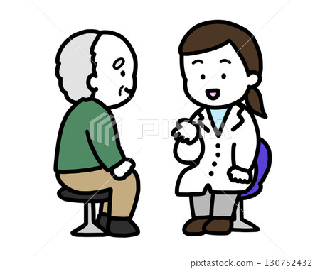 Female doctor interview Female doctor interview 130752432