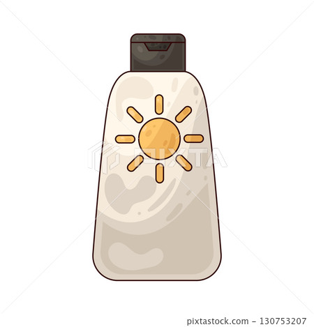 illustration of sunscreen illustration of sunscreen 130753207