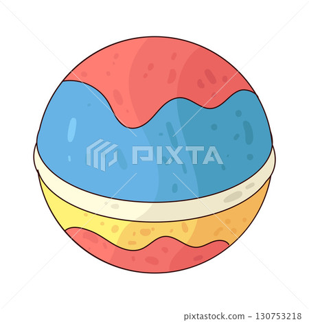 illustration of bath bomb 130753218