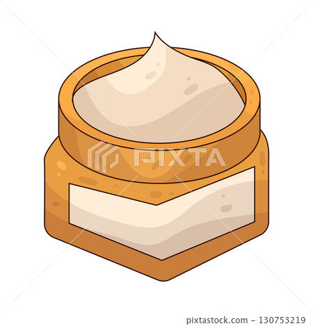 illustration of cream jar illustration of cream jar 130753219
