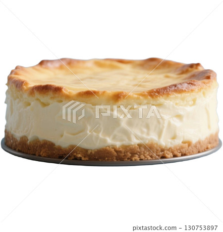 逼真的巴斯克起司蛋糕 130753897