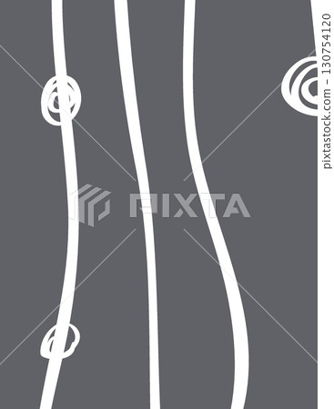 abstract black and white line drawing with spirals and wavy lines for modern art design 130754120