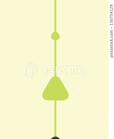 simple geometric pattern with a central green triangle on a pale background 130754129