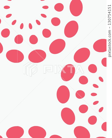 abstract pattern with pink oval shapes arranged in circular formations on a white background abstract pattern with pink oval shapes arranged in circular formations on a white background 130754151