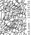 abstract black and white tangled line art design with intricate loops and swirls 130754756