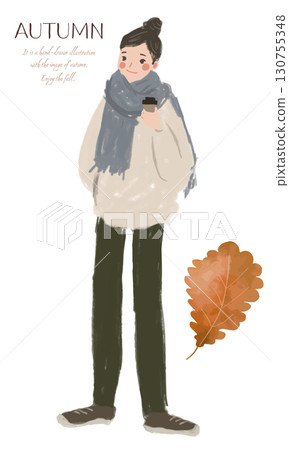 Casual autumn/winter fashion woman 130755348