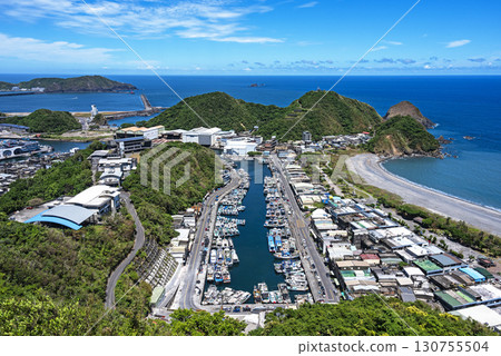 Nanfang'ao Fishing Harbor under the blue sky Nanfang'ao Fishing Harbor under the blue sky 130755504