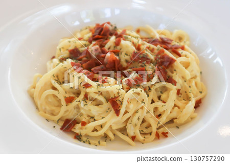 pasta carbonara ,spaghetti or spaghetti carbonara 130757290