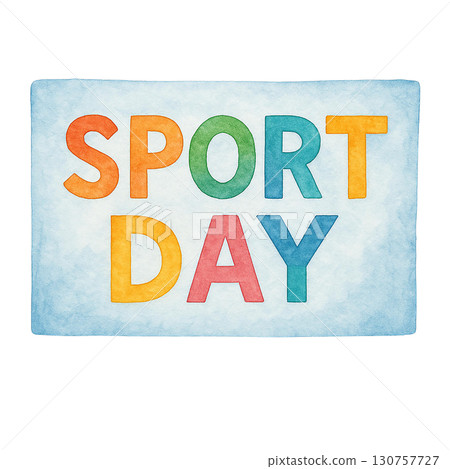 Colorful illustration celebrating a fun sport day event. 130757727