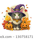 Halloween cat 130758171