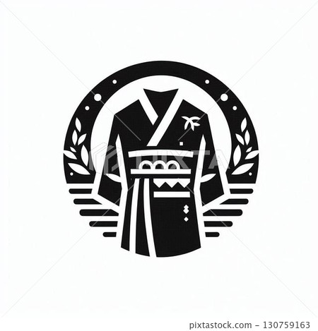 日本服裝圖標、日本服裝標誌、和服圖標、和服標誌 日本服裝圖標、日本服裝標誌、和服圖標、和服標誌 130759163