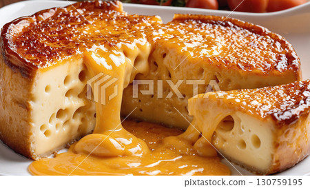 Melty caramel pudding with rich sweetness 130759195