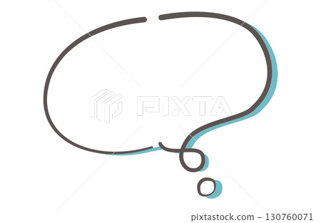 捲曲的手繪風格講話泡泡 130760071