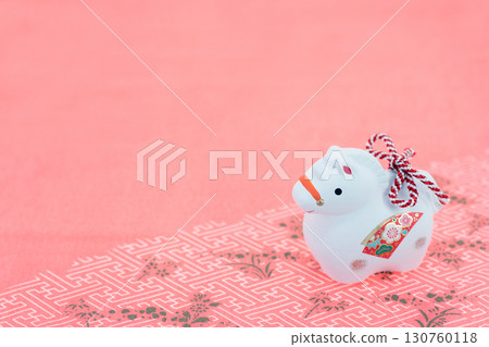 Year of the Horse New Year's Material White Horse Japanese Pattern Bag 130760118