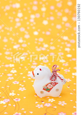 Year of the Horse New Year's Material White Horse Cherry Blossom Pattern Bag Year of the Horse New Year's Material White Horse Cherry Blossom Pattern Bag 130760192