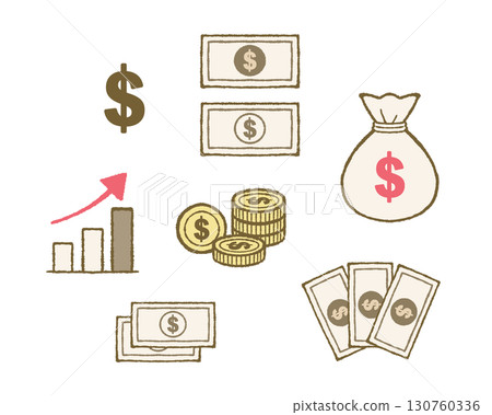 Dollar, asset, savings, savings image illustration set 130760336