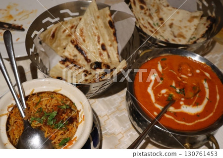 Indian biryani and curry Indian biryani and curry 130761453