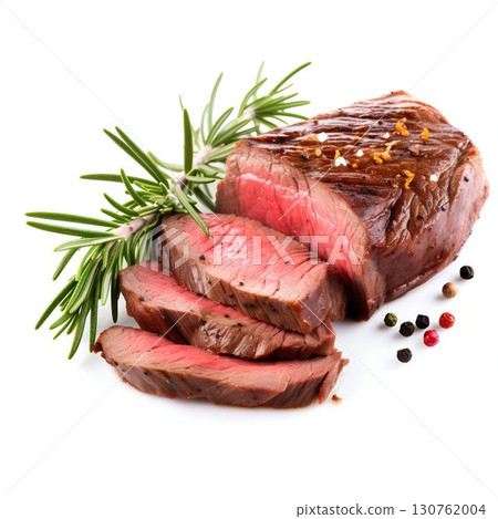 Perfectly Grilled Tenderloin Steak with Rosemary. Generative ai 130762004