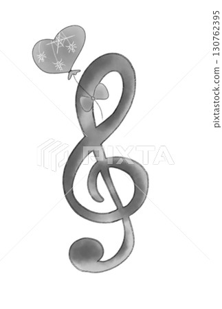 高音譜號與萬聖節氣球 130762395