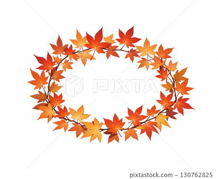 Autumn leaves frame background | Design material with text space Autumn leaves frame background | Design material with text space 130762825